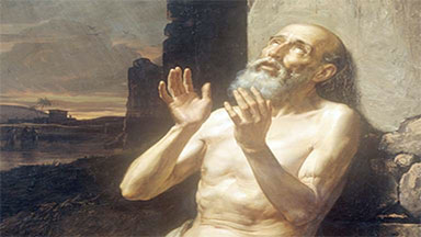 Oil Painting of Job On the Dunghill